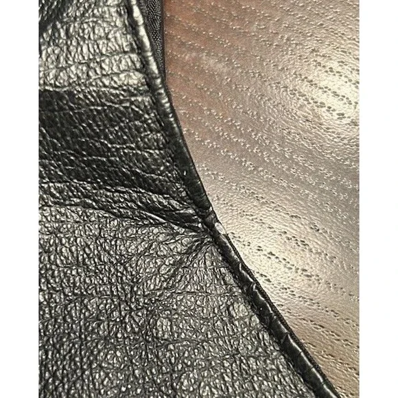 Michael Michelle Black leather Biker Vest With Eagle Embroidered Size M men - Picture 6 of 8